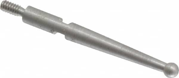 SPI - 0.08" Ball Diam, Steel, Ball Test Indicator Contact Point - 13/16" Contact Point Length, Use with Interapid Test Indicators - Exact Tooling