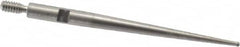 SPI - 0.032" Ball Diam, Steel, Ball Test Indicator Contact Point - 1-5/16" Contact Point Length, Use with Starrett Test Indicators - Exact Tooling