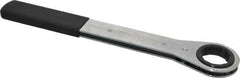 Lang - 1-1/2" 12 Point Ratcheting Box Wrench - Single End, 15-1/2" OAL, Steel, Nickel Chrome Finish - Exact Tooling