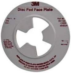 3M - 4-1/2" Max Diam, Abrasive Disc Face Plate - 5/8-11, 10,000 RPM - Exact Tooling