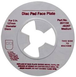 3M - 5" Max Diam, Abrasive Disc Face Plate - 5/8-11, 9,500 RPM - Exact Tooling