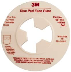 3M - 5" Max Diam, Abrasive Disc Face Plate - 5/8-11, 9,500 RPM - Exact Tooling