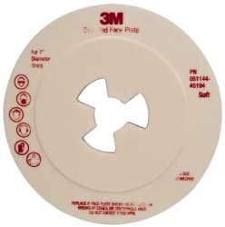 3M - 7" Max Diam, Abrasive Disc Face Plate - 5/8-11, 7,000 RPM - Exact Tooling