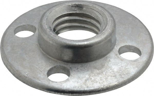 3M - 3/8" Max Diam, Abrasive Disc Retainer Nut - 5/8-11 Female, 3/8" Long - Exact Tooling