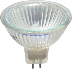 Value Collection - 50 Watt, 12 Volt, Halogen Miniature & Specialty MR16 Lamp - 2 Pin Base, 50 to 749 Equivalent Range, Warm (1,000 to 3,000), 1-7/8" OAL - Exact Tooling