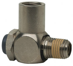 Norgren - 1/2" Female NPT x 1/2" Male NPT Tamper Resistant Flow Control Valve - 5 to 150 psi, Needle Valve & Brass Material - Exact Tooling