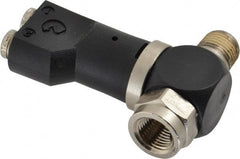 Norgren - 5/32" Tube x 1/8" NPTF Pressure Sensor Fitting Valve - 0 to 145 psi & Brass Material - Exact Tooling