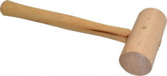 Garland - 1-1/4 Lb Head Wooden Mallet - 13-1/2" Long Wood Handle - Exact Tooling