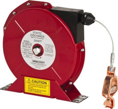 Reelcraft - 3/32 Inch x 50 Ft. Steel Stranded Cable Grounding Reel - Spring Driven Reel - Exact Tooling