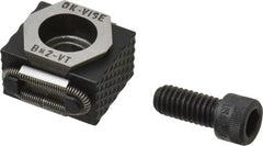 Mitee-Bite - 5,500 Lb Holding Force Single Vise Wedge Clamp - 1.06" Wide x 0.83" Deep x 0.59" High Base, 48 to 52 HRC, 1.06 to 1.22" Jaw Spread, 30 Lb/Ft Torque, 5/16-18 Screw Thread - Exact Tooling