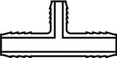Value Collection - 3/4 x 3/4 x 1" Barb, Multiple Barbed Tube Reducing Tee - PVC, Male - Exact Tooling