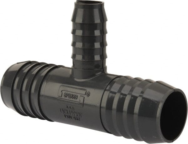Value Collection - 1-1/4 x 1-1/4 x 3/4" Barb, Multiple Barbed Tube Reducing Tee - PVC, Male - Exact Tooling