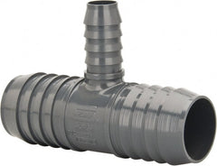 Value Collection - 1-1/2 x 1-1/2 x 3/4" Barb, Multiple Barbed Tube Reducing Tee - PVC, Male - Exact Tooling