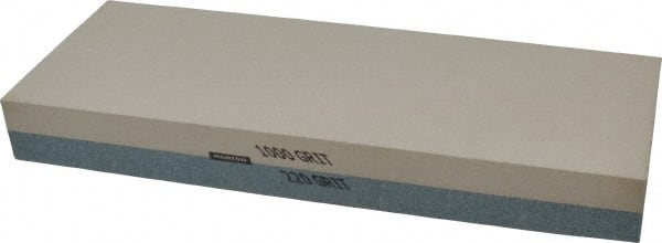 Norton - 8" Long x 3" Wide x 1" Thick, Sharpening Stone - Rectangle, 220/1000 Grit, Very Fine, Ultra Fine Grade - Exact Tooling