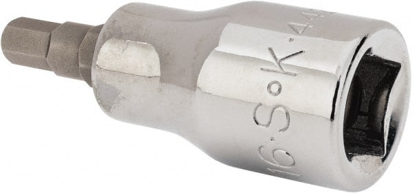 SK - 3/8" Drive, 3/16" Hex Bit Socket - 1-11/16" OAL, Tamper Resistant - Exact Tooling