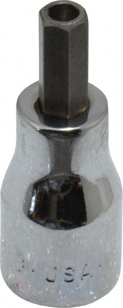 SK - 3/8" Drive, 1/4" Hex Bit Socket - 1-11/16" OAL, Tamper Resistant - Exact Tooling