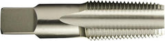 Vermont Tap & Die - 1/8-27 NPT Thread, 4 Flute Standard Pipe Tap - 2-1/8" OAL, 3/4" Thread Length, 5/16" Shank Diam, Bright Finish, High Speed Steel - Exact Tooling