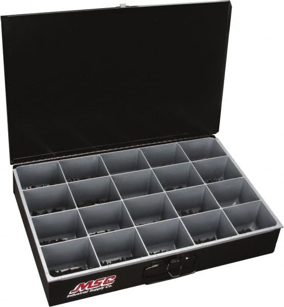 Value Collection - 925 Piece, #6 to 3/8, Steel Set Screw Assortment - Socket Cap Head, Hex Socket Drive, 3/16 to 3/4" Long - Exact Tooling