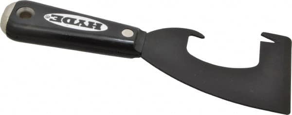 Hyde Tools - Stiff Carbon Steel 1-Edge Scraper - 3" Blade Width x 4-1/2" Blade Length, Nylon Handle - Exact Tooling