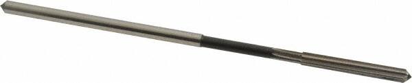 Interstate - 0.1375" High Speed Steel 6 Flute Chucking Reamer - Straight Flute, 0.135" Straight Shank - Exact Tooling