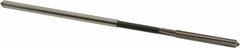Interstate - 0.1375" High Speed Steel 6 Flute Chucking Reamer - Straight Flute, 0.135" Straight Shank - Exact Tooling