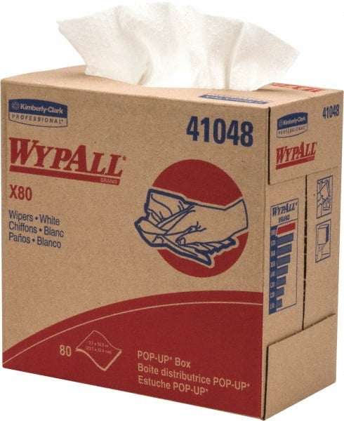 WypAll - Dry Shop Towel/Industrial Wipes - Pop-Up, 16-3/4" x 9" Sheet Size, White - Exact Tooling