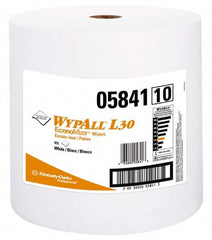 WypAll - L30 Dry General Purpose Wipes - Jumbo Roll, 13-1/4" x 12-3/8" Sheet Size, White - Exact Tooling