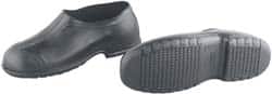 Dunlop Protective Footwear - Men's 6-7 Rain & Cold Resistant Overshoes - 4" High, Plain Toe, Nonslip & Cleated Sole, PVC Upper, Black - Exact Tooling