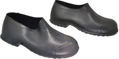 Dunlop Protective Footwear - Men's 8-9 Rain & Cold Resistant Overshoes - 4" High, Plain Toe, Nonslip & Cleated Sole, PVC Upper, Black - Exact Tooling