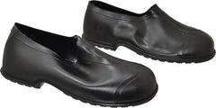 Dunlop Protective Footwear - Men's 12-13 Rain & Cold Resistant Overshoes - 4" High, Plain Toe, Nonslip & Cleated Sole, PVC Upper, Black - Exact Tooling