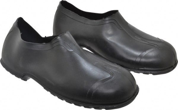 Dunlop Protective Footwear - Men's 14-15 Rain & Cold Resistant Overshoes - 4" High, Plain Toe, Nonslip & Cleated Sole, PVC Upper, Black - Exact Tooling
