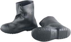 Dunlop Protective Footwear - Men's 14-15 Rain & Cold Resistant Overshoes - 10" High, Plain Toe, Nonslip & Cleated Sole, PVC Upper, Black - Exact Tooling