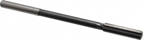 Interstate - 0.439" High Speed Steel 8 Flute Chucking Reamer - Straight Flute, 0.373" Straight Shank - Exact Tooling