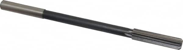 Interstate - 0.49" High Speed Steel 8 Flute Chucking Reamer - Straight Flute, 0.4355" Straight Shank - Exact Tooling