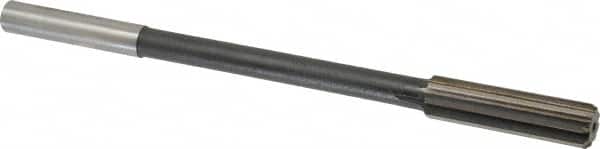 Interstate - 0.569" High Speed Steel 8 Flute Chucking Reamer - Exact Tooling