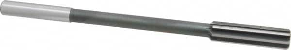 Interstate - 0.591" High Speed Steel 8 Flute Chucking Reamer - Straight Flute, 0.4355" Straight Shank - Exact Tooling