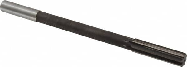 Interstate - 0.611" High Speed Steel 8 Flute Chucking Reamer - Straight Flute, 9/16" Straight Shank - Exact Tooling