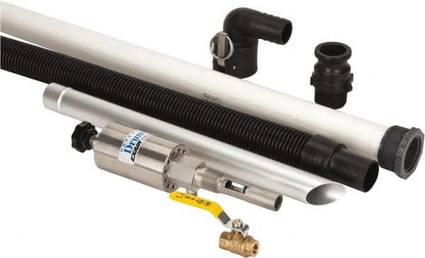 Eriez Hydroflow - Air Powered Wet Drum Vacuum Head - Use with Standard 55 Gal Open Top Drums - Exact Tooling