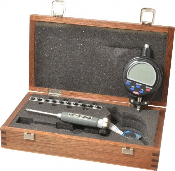 SPI - 0.24 to 2/5", 2" Deep, Electronic Bore Gage - Up to 0.00025" Accuracy, 0.001mm Resolution, Data Output, Includes Indicator - Exact Tooling