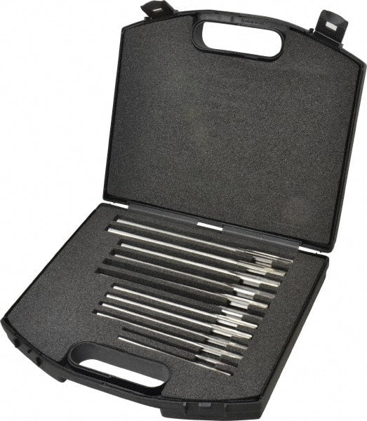 Made in USA - 0.1855" to 0.4995", Chucking Reamer Set - Straight Flute, Right Hand Cut, 4 & 6 Flute, 12 Pieces - Exact Tooling