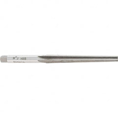 Interstate - 1/4" Small End, 0.38" Large End, 11/32" Shank, 3-1/8" Flute, Brown and Sharpe Taper Reamer #2 - Exact Tooling