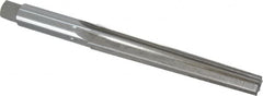 Interstate - 0.45" Small End, 0.617" Large End, 9/16" Shank, 4" Flute, Brown and Sharpe Taper Reamer #5 - Exact Tooling
