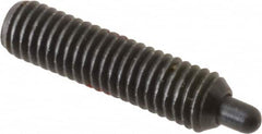 Gibraltar - M5 x 0.8, 19mm Thread Length, 3mm Plunger Projection, Steel Threaded Spring Plunger - 2.36mm Max Plunger Diam, 19mm Plunger Length, 2.89 Lb Init End Force, 11.02 Lb Final End Force, 2.5mm Hex - Exact Tooling