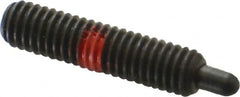 Gibraltar - M6 x 1.0, 25mm Thread Length, 5mm Plunger Projection, Steel Threaded Spring Plunger - 3.02mm Max Plunger Diam, 25mm Plunger Length, 2.98 Lb Init End Force, 12.9 Lb Final End Force, 3mm Hex - Exact Tooling