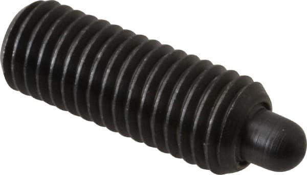 Gibraltar - M12 x 1.75, 32mm Thread Length, 6mm Plunger Projection, Steel Threaded Spring Plunger - 6.3mm Max Plunger Diam, 32mm Plunger Length, 6.55 Lb Init End Force, 17.26 Lb Final End Force, 6mm Hex - Exact Tooling