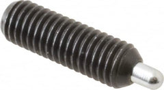 Gibraltar - M8 x 1.25, 25mm Thread Length, 5mm Plunger Projection, Steel Threaded Spring Plunger - 3.43mm Max Plunger Diam, 25mm Plunger Length, 1.5 Lb Init End Force, 4.48 Lb Final End Force, 4mm Hex - Exact Tooling