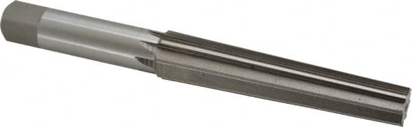 Interstate - 0.5696" Small End, 0.7444" Large End, 5/8" Straight Shank, 3-1/2" Flute, 2MT Morse Taper Reamer - Exact Tooling