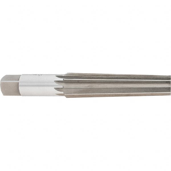 Interstate - 1.0167" Small End, 1.2893" Large End, 1-1/4" Straight Shank, 5-1/4" Flute, 4MT Morse Taper Reamer - Exact Tooling