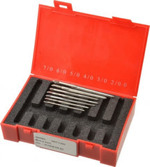 Made in USA - #0 to #7 Pin, Straight Shank, Taper Pin Reamer Set - Exact Tooling