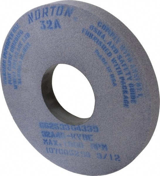 Norton - 14" Diam x 5" Hole x 1-1/2" Thick, K Hardness, 46 Grit Surface Grinding Wheel - Aluminum Oxide, Type 1, Coarse Grade, 1,800 Max RPM, Vitrified Bond, No Recess - Exact Tooling